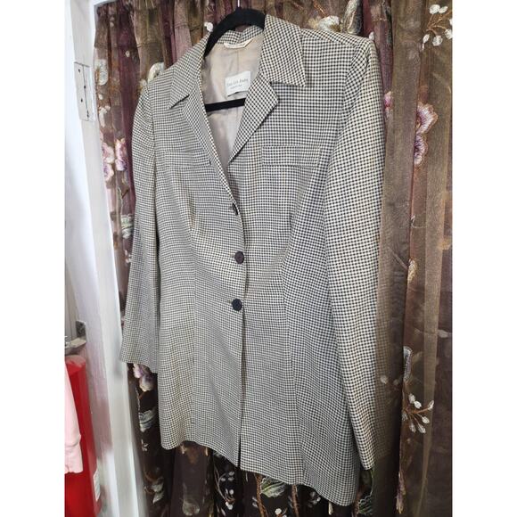 Vintage Tous Les Jours Blazer Vintage Linen Silk Blend Size 8 US Cinq A Sept - Picture 7 of 16